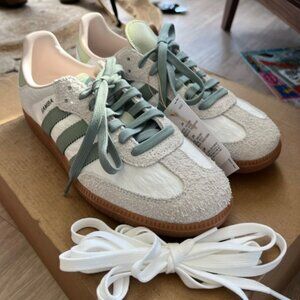 adidas Samba OG Silver Green Putty Mauve (Women's Size 9)
